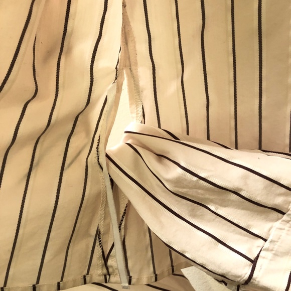Retro Pink & Brown Striped Wrap Shirt - Picture 5 of 13
